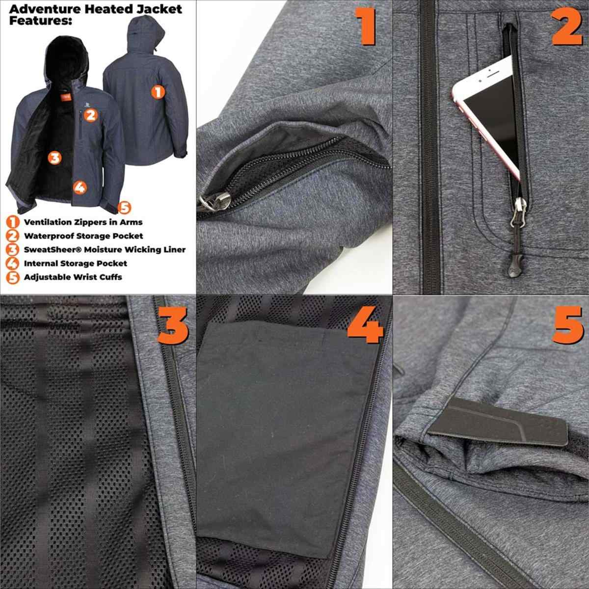 Adventure Heated Jacket - Mobile Warming™ heating technology - Backcountry 7.4-volt heating system 2200mAh - X-large - Premium Heated Jacket from Mobile Warming - Just $249.99! Shop now at Prepared Bee