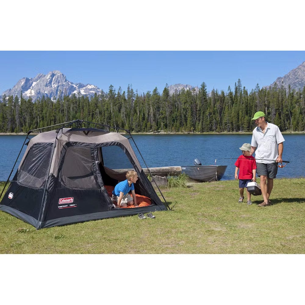 Coleman 4-Person Cabin Camping Tent w/Instant Setup - Black - Premium Outdoor from Coleman - Just $193.93! Shop now at Prepared Bee