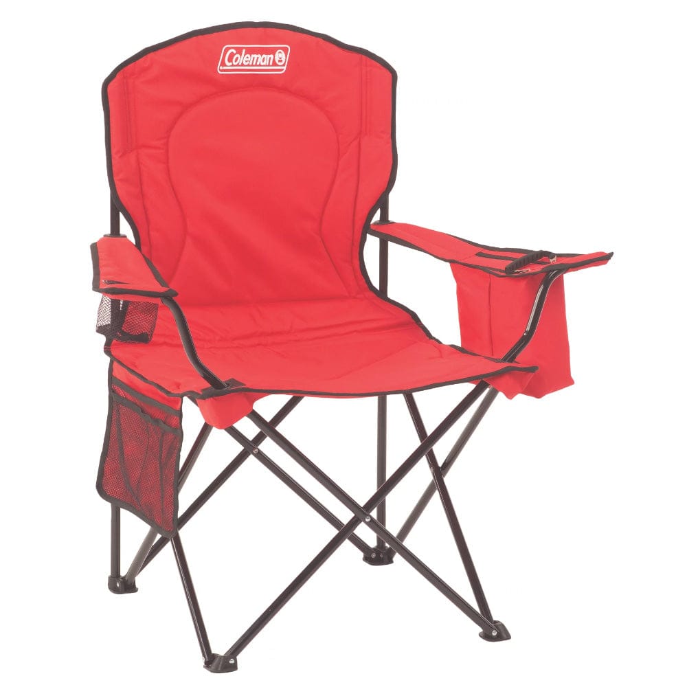 Coleman Cooler Quad Chair - Red - Premium Outdoor from Coleman - Just $53.99! Shop now at Prepared Bee