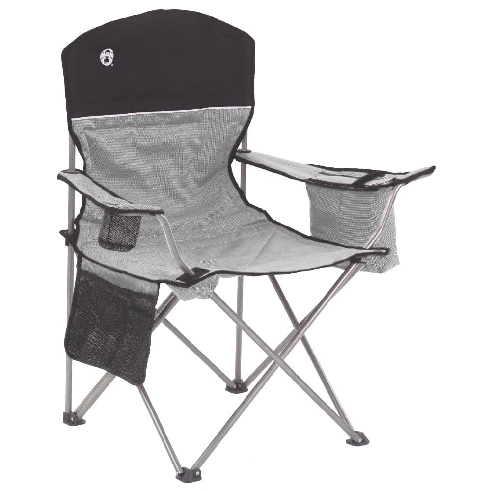 Coleman Cooler Quad Chair - Grey & Black - Premium Outdoor from Coleman - Just $53.99! Shop now at Prepared Bee