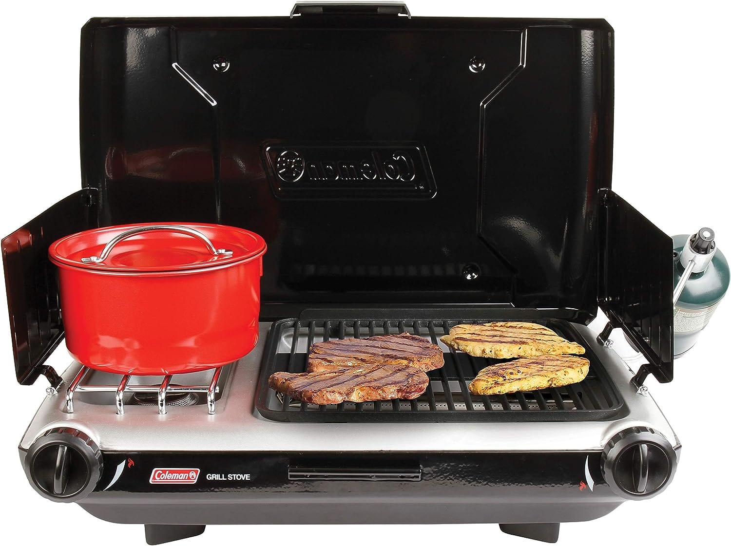 Coleman Camping Grill/Stove - 2-Burner Propane Tabletop Grill - Fits 10" Pan - Premium Cooking Accessories from Coleman - Just $107.99! Shop now at Prepared Bee