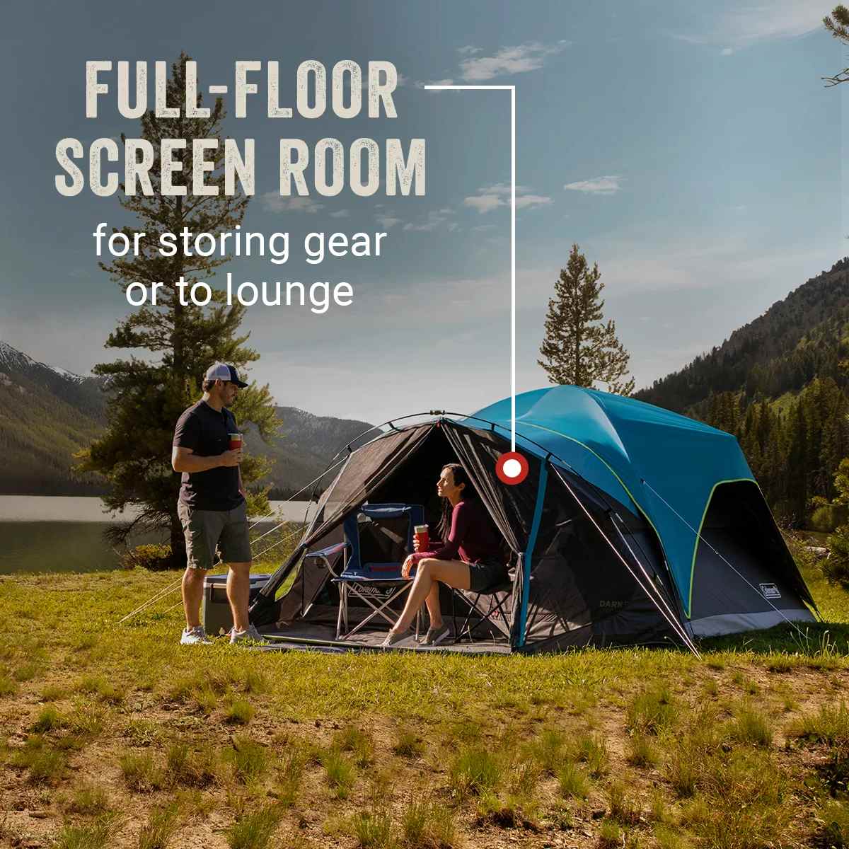 Coleman Carlsbad DarkRoom Dome Camping Tent with Screen Room - Blocks 90% of Sunlight - Weatherproof Tent with Easy Setup - Premium Tents from Coleman - Just $235.99! Shop now at Prepared Bee