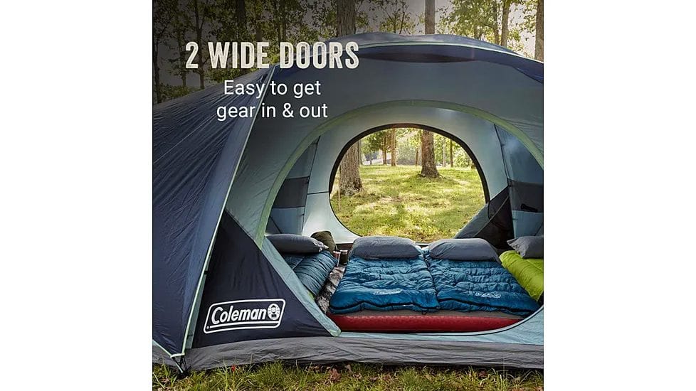 Coleman Skydome XL 10-Person Family Dome Camping Tent with 5 Minute Setup, Fits 3 Queen Airbeds, Blue Nights - Premium Tents from Coleman - Just $309.99! Shop now at Prepared Bee