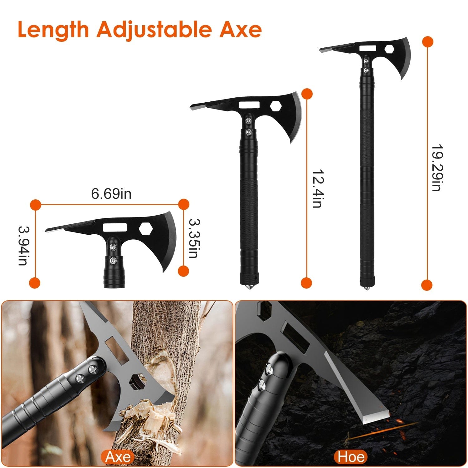 Ultimate Multifunctional Shovel Axe Set for Camping and Survival - Emergency Survival Gear With Extension Handles - Premium Tools from Prepared Bee - Just $56.83! Shop now at Prepared Bee