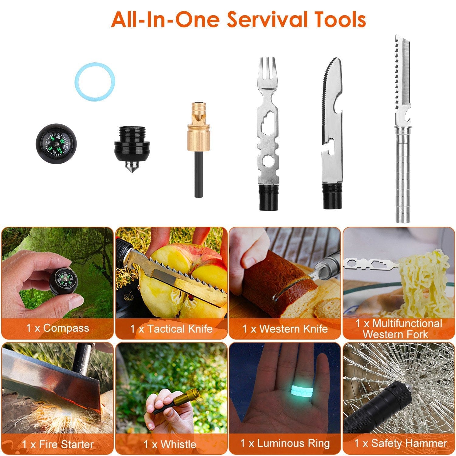 Ultimate Multifunctional Shovel Axe Set for Camping and Survival - Emergency Survival Gear With Extension Handles - Premium Tools from Prepared Bee - Just $56.83! Shop now at Prepared Bee