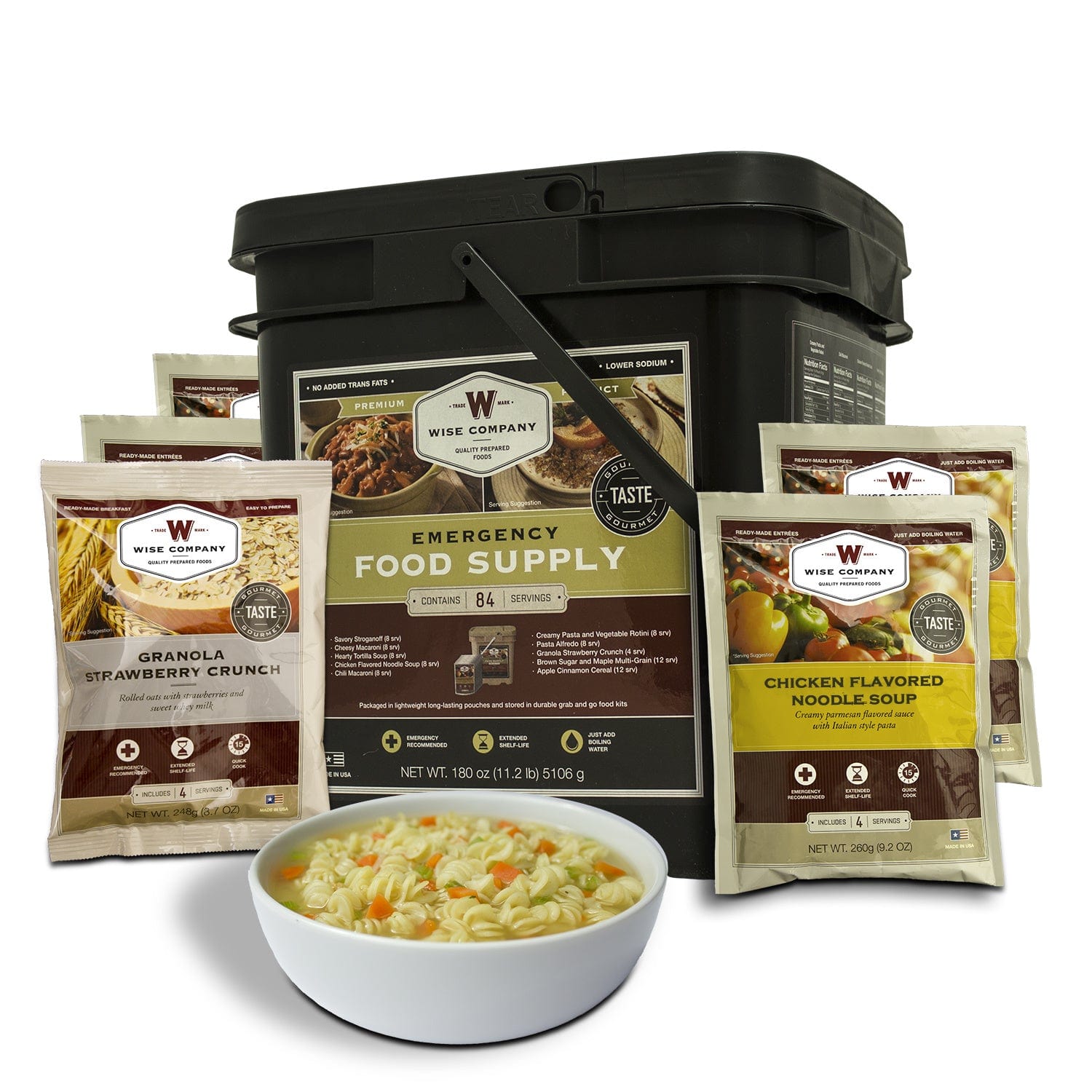 84 Serving Breakfast And Entree Grab And Go Food Kit - Premium Emergency Food Supply from Wise Company - Just $139.90! Shop now at Prepared Bee