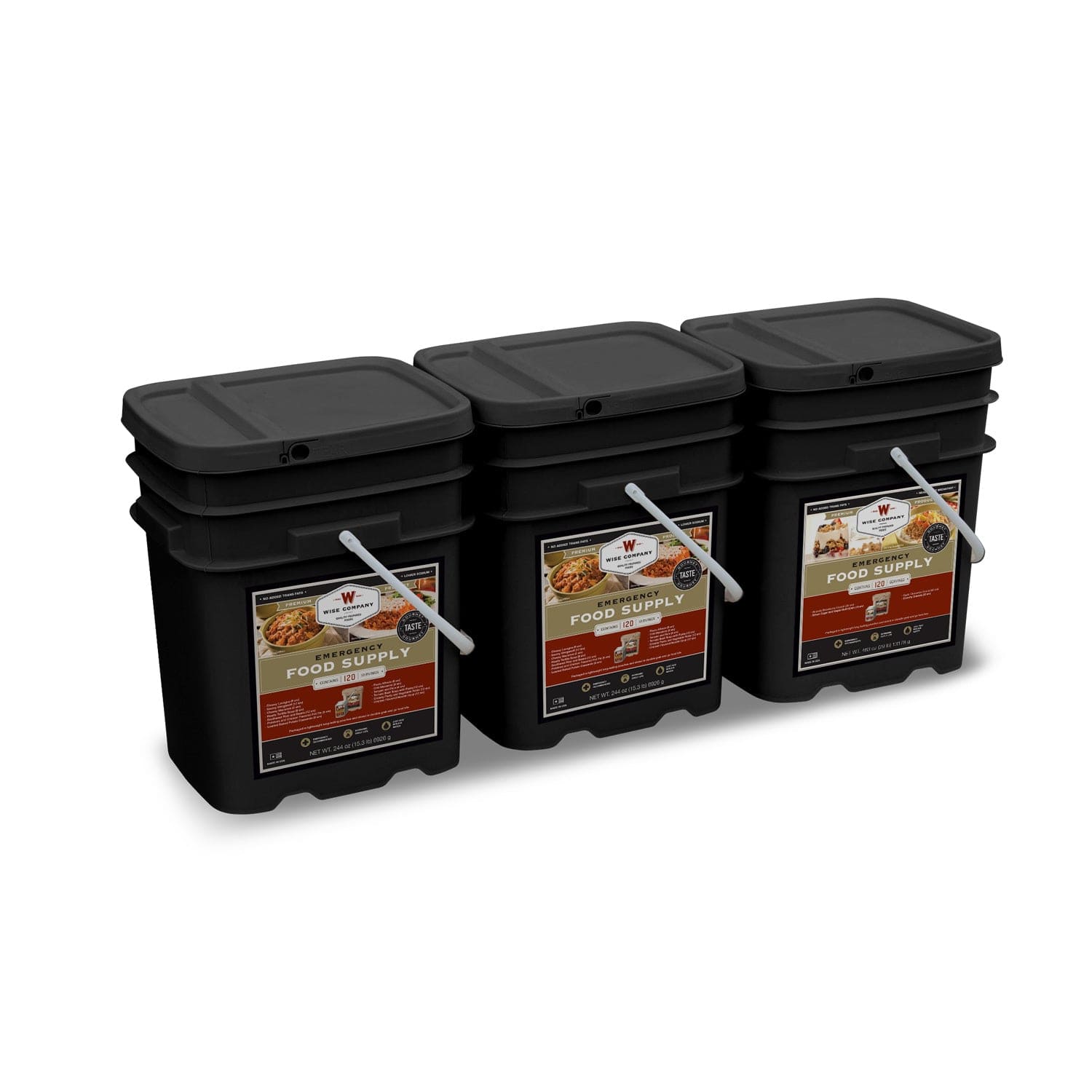360 Serving Package - 62 Lbs - Includes: 2 - 120 Serving Entree Buckets And 1 - 120 Serving Breakfast Bucket - Premium Emergency Food Supply from Wise Company - Just $555.93! Shop now at Prepared Bee