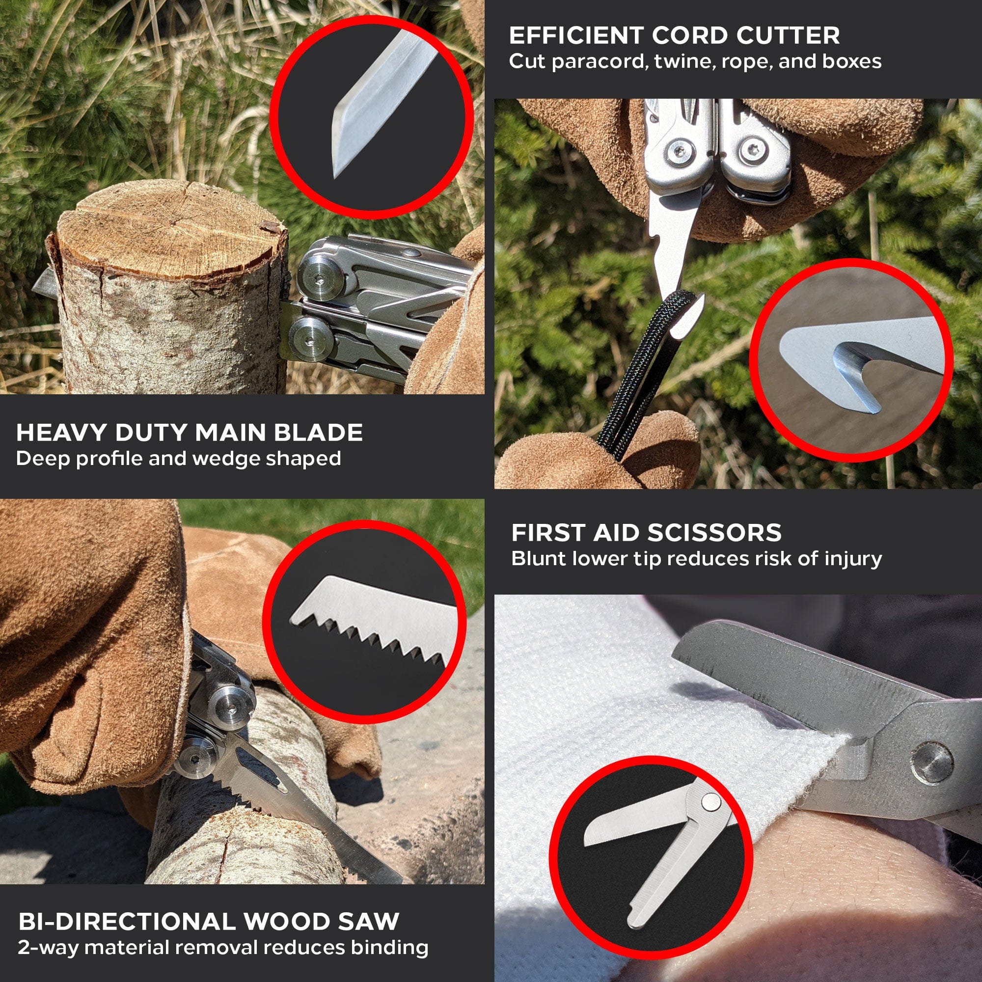 The Perfect Heavy Duty Multitool for Emergencies, Outdoors, Survival, Camping, Hiking - Military Grade Stainless Steel - ACTION™ Multitool - Premium Tools from Emergency Prep Gear - Just $50! Shop now at Prepared Bee