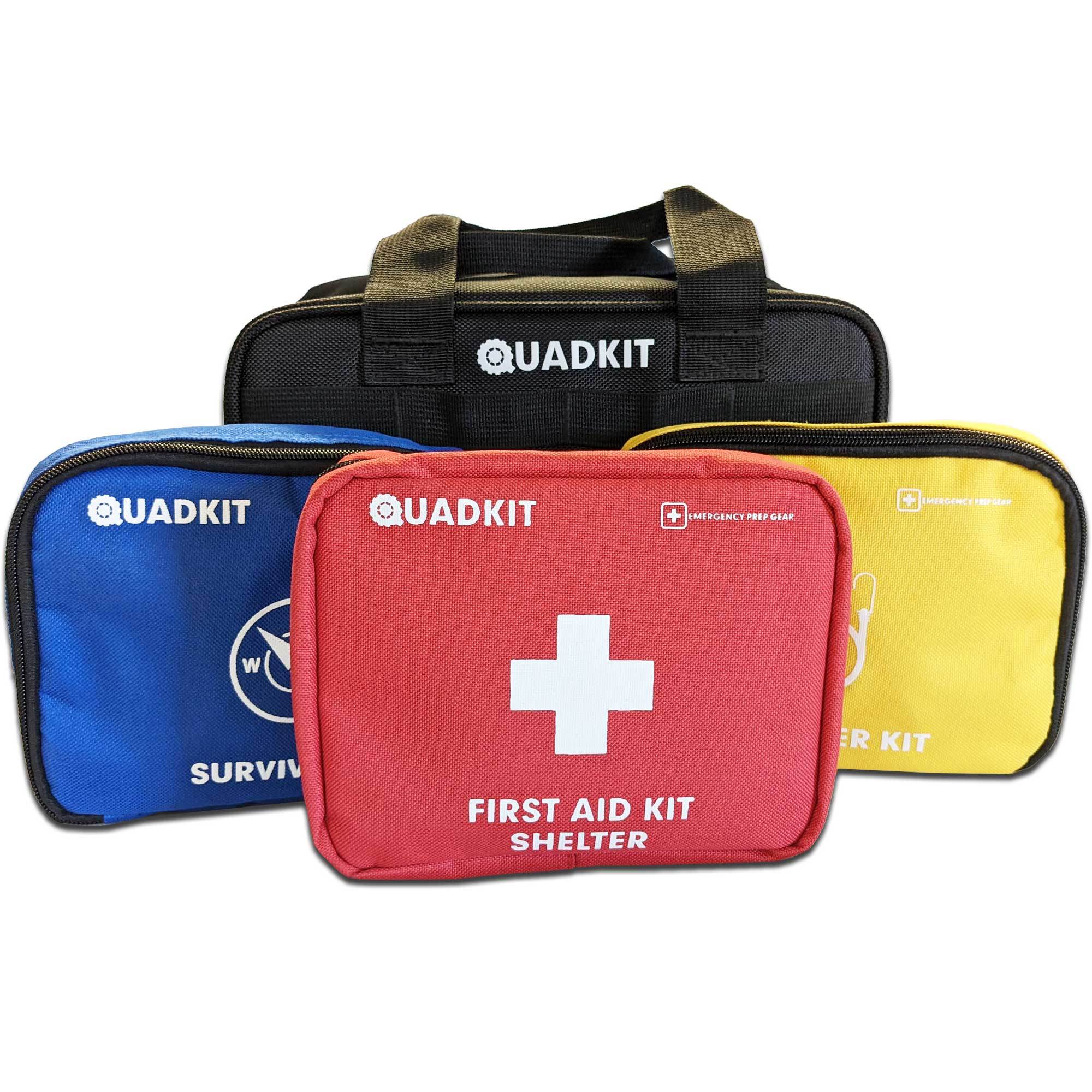 Quadkit ATV Off-Road Emergency Kit 4-in-1 Kit: Auto Kit; First Aid Kit; Survival Kit; Fastener Kit For ATVs, UTVs, SxS - Premium Medical Kits from Emergency Prep Gear - Just $85.54! Shop now at Prepared Bee