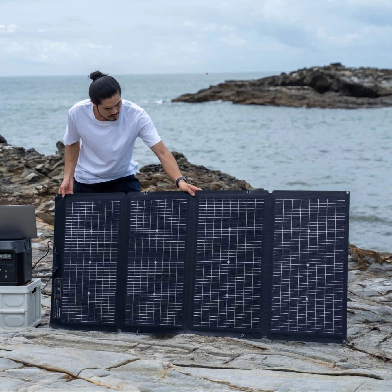 EcoFlow 220W Bifacial Portable Solar Panel - Foldable, High-Efficiency, Compact, Durable & IP68 Waterproof Panels - Premium Solar Panels from EcoFLow - Just $499! Shop now at Prepared Bee