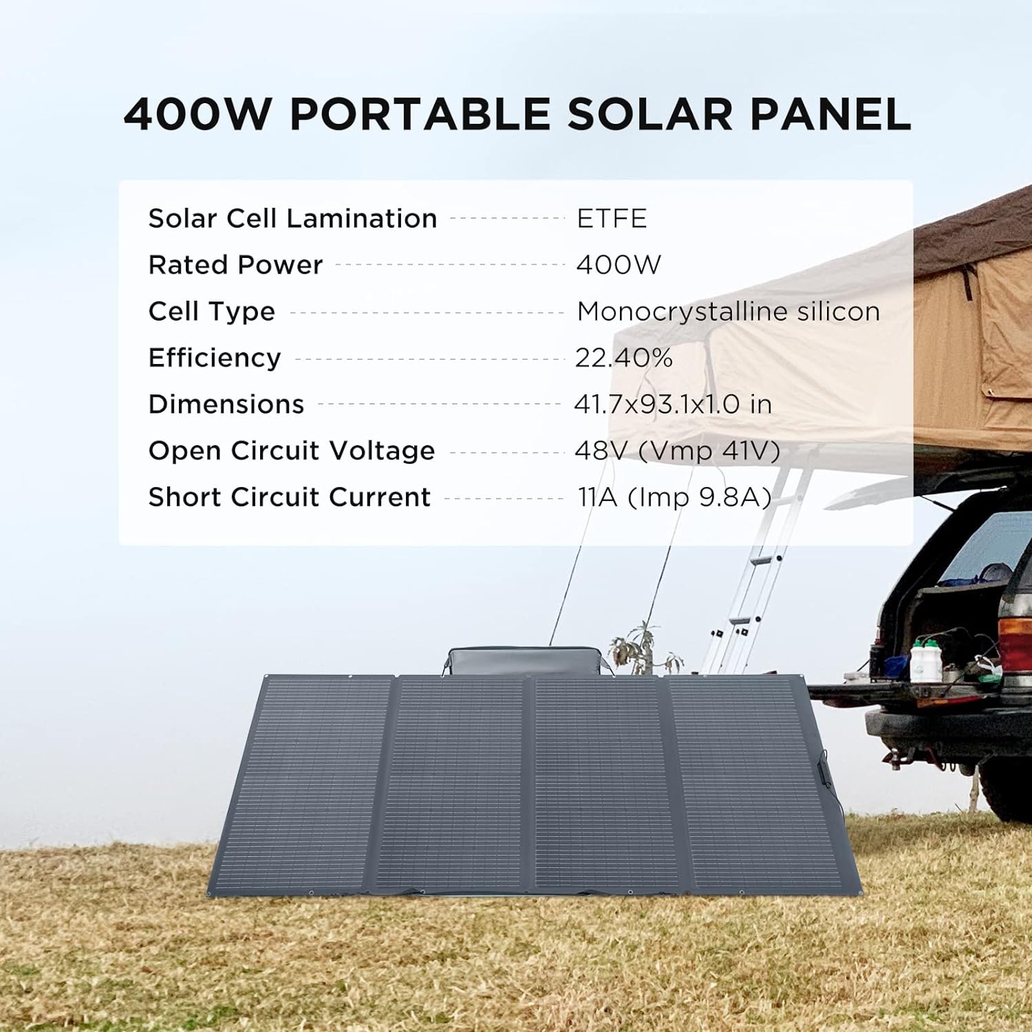EcoFlow 400W Portable Solar Panel - Chainable, Foldable Solar Charger For Power Station Generators - Best For Outdoor, Camping, RV and Off-Grid - Premium Solar Panels from EcoFLow - Just $849! Shop now at Prepared Bee