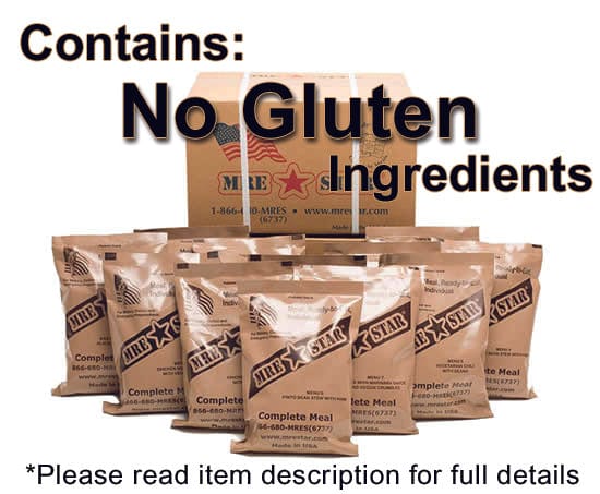 Gluten Free MRE Survival Food- MRE STAR Complete NO GLUTEN MRE Meal Kit with Heaters - Premium Emergency Food Supply from MRE Star - Just $159.49! Shop now at Prepared Bee