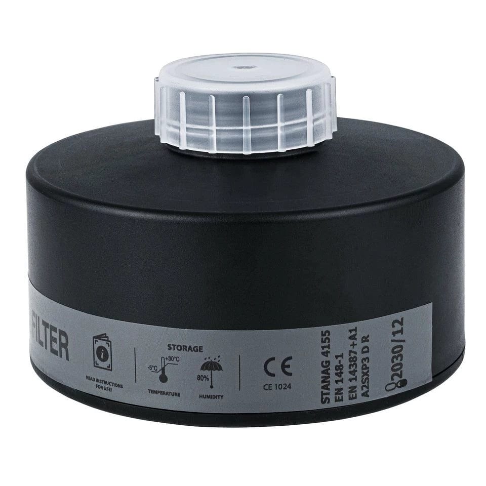 MIRA Safety P-CAN Police Gas Mask Filter For CM-6M, CM-7M, CM-8M, and the TAPR - Premium Gas Masks from Mira Safety - Just $39.95! Shop now at Prepared Bee