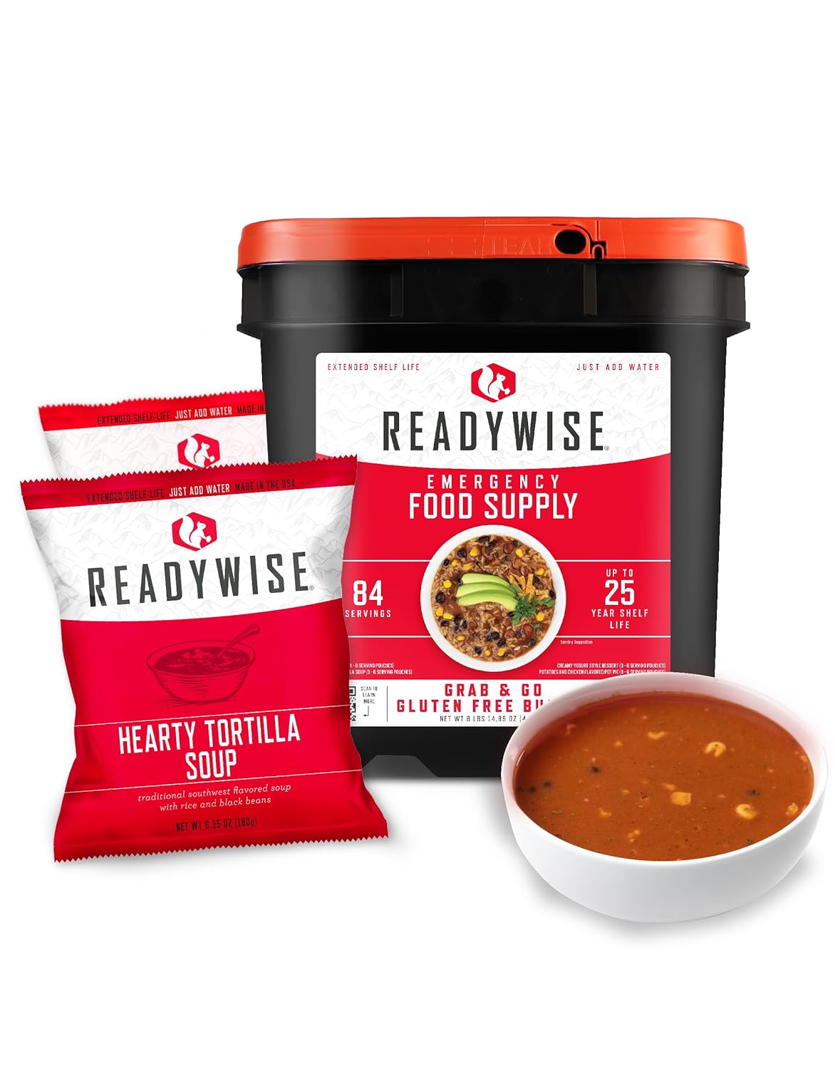 ReadyWise 84 Serving Grab and Go Bucket Gluten Free Freeze Dried and Dehydrated Foods - Premium Emergency Food Supply from ReadyWise - Just $209.99! Shop now at Prepared Bee