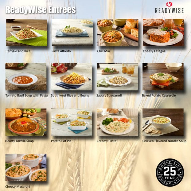 ReadyWise Emergency Food Supply - 120 Serving Freeze-dried Entrée Meals- Wise Food Company - Premium Emergency Food Supply from ReadyWise - Just $299.99! Shop now at Prepared Bee