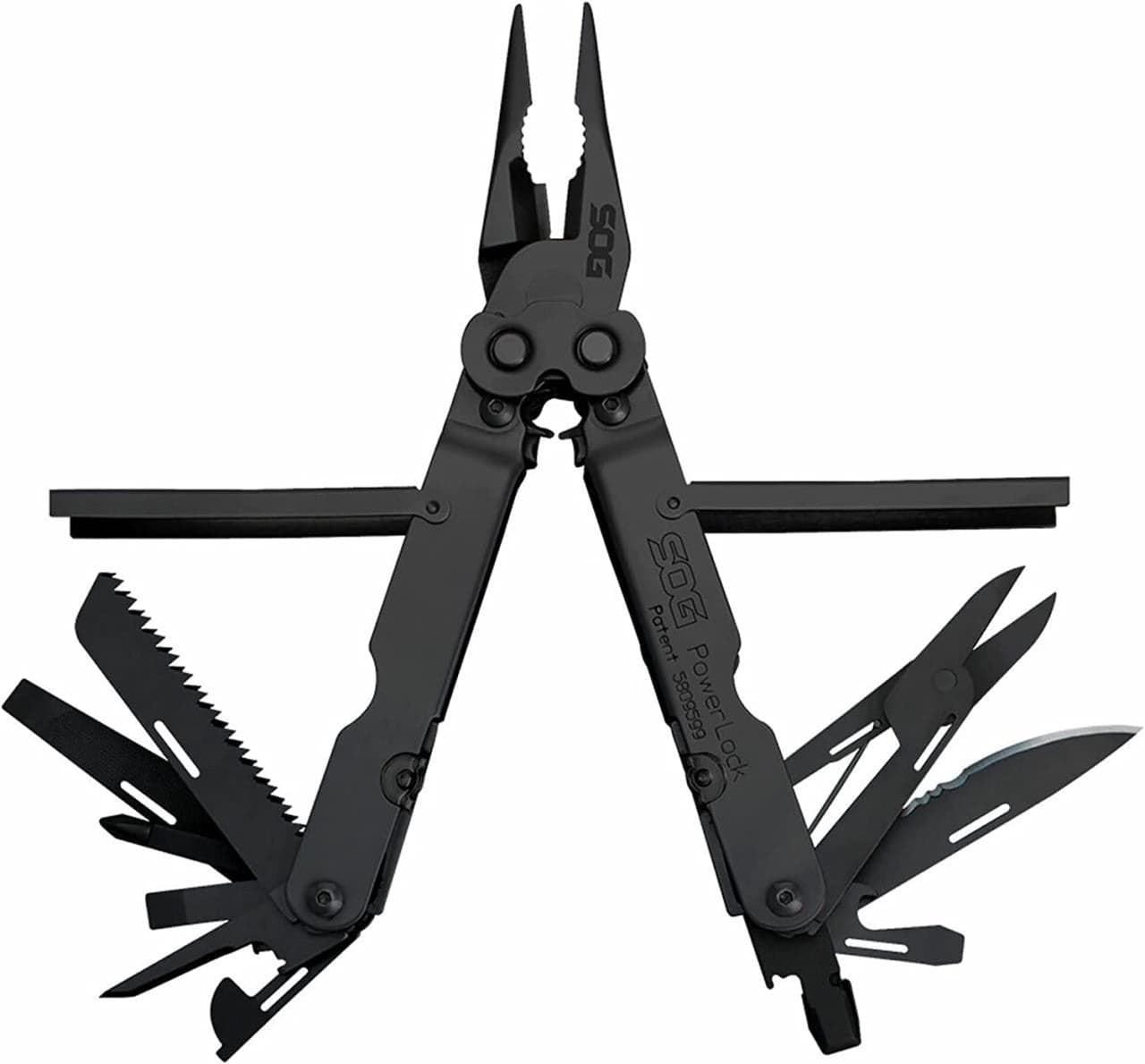 SOG Professional Multi-Tool Gear PowerLock Black, Scissors, Nylon Pouch - 18 Tools - 420 Stainless steel - Premium Tools from SOG - Just $74.95! Shop now at Prepared Bee