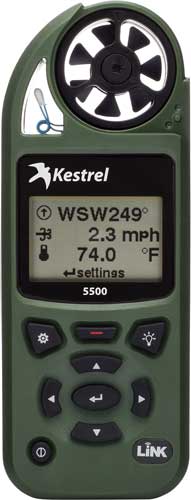 Kestrel 5500 Weather Meter and Monitoring with Link and Vane Mount - Olive Drab - Premium Tools from Kestrel Ballistics - Just $449! Shop now at Prepared Bee