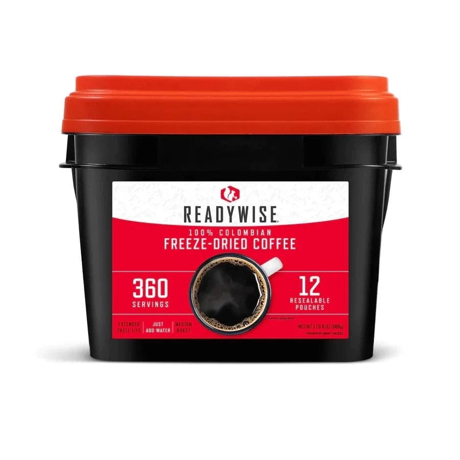 ReadyWise Bulk 360-Servings Freeze-Dried Colombian Coffee: Long-Lasting, Convenient Emergency Coffee Supply - Premium Emergency Food Supply from ReadyWise - Just $94.99! Shop now at Prepared Bee