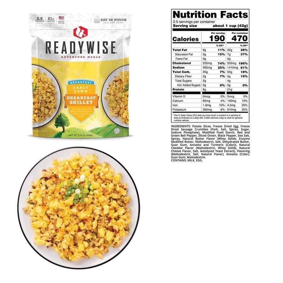 ReadyWise Hunting Breakfast & Entree Selection Outdoor Adventure Meal Kit - Premium Emergency Food Supply from ReadyWise - Just $89.99! Shop now at Prepared Bee