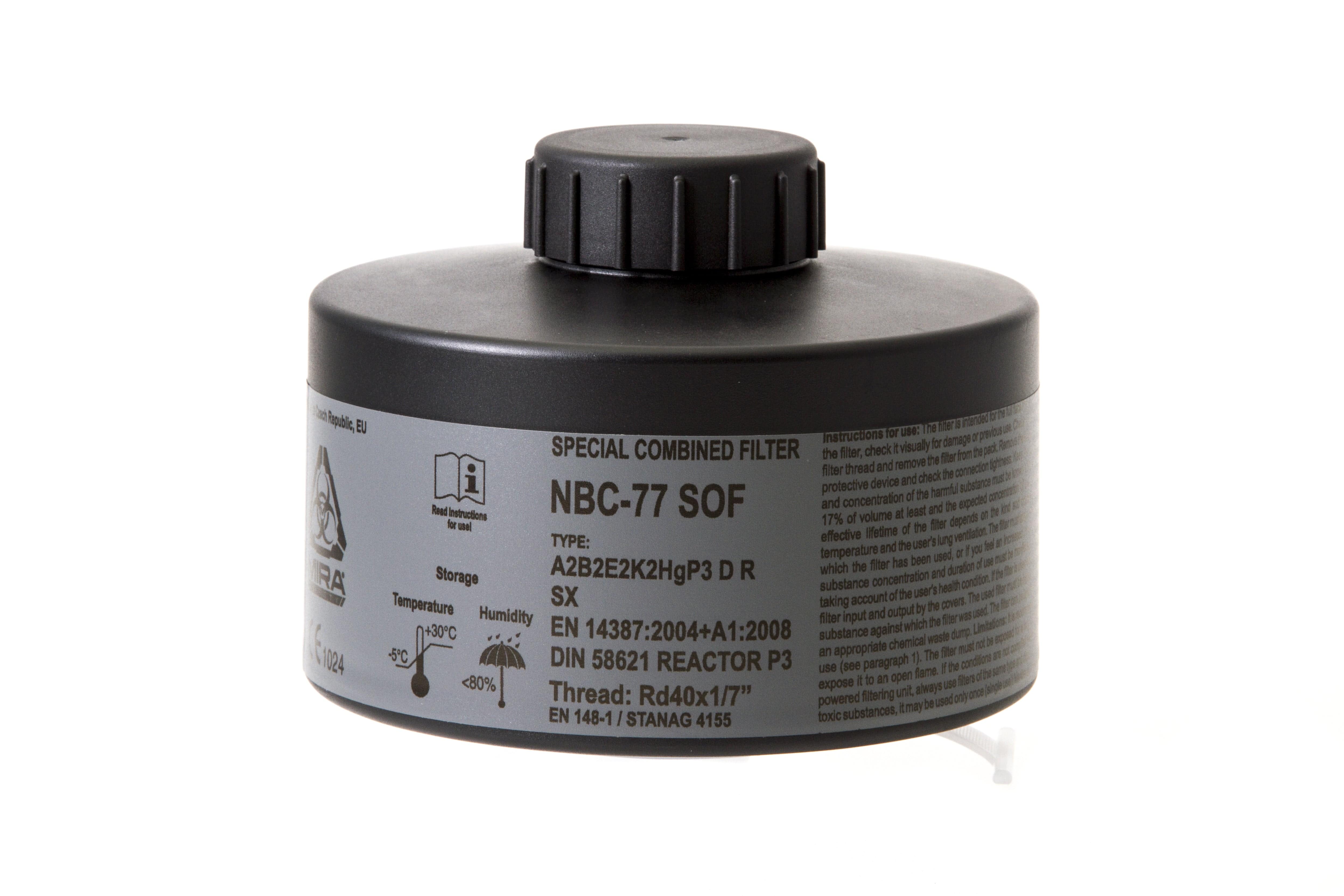NBC-77 SOF CBRN Gas Mask Filter Canister 40mm Thread - NATO Respirators Compatible - Respirator Cartridge MIRA Safety - Premium Gas Masks from Mira Safety - Just $79.99! Shop now at Prepared Bee