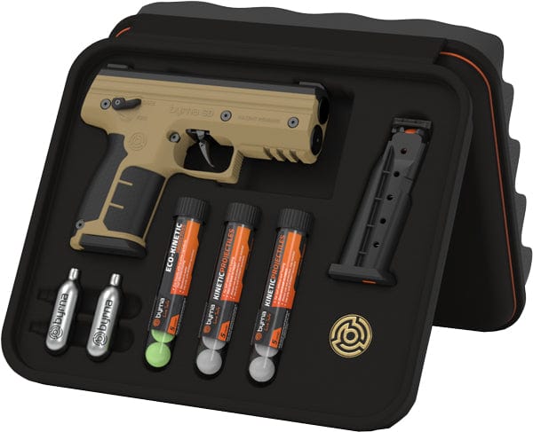 Byrna Sd Kinetic Kit Tan W/ - 2 Mags & Projectiles - Premium Non-Lethal Self-Defense from Byrna Technologies - Just $399.99! Shop now at Prepared Bee