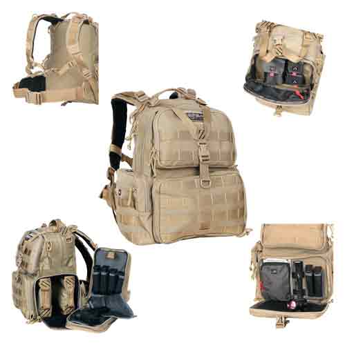 Gps Tactical Range Backpack - W/waist Strap Tan Nylon - Premium Backpacks from GPS - Just $151.13! Shop now at Prepared Bee