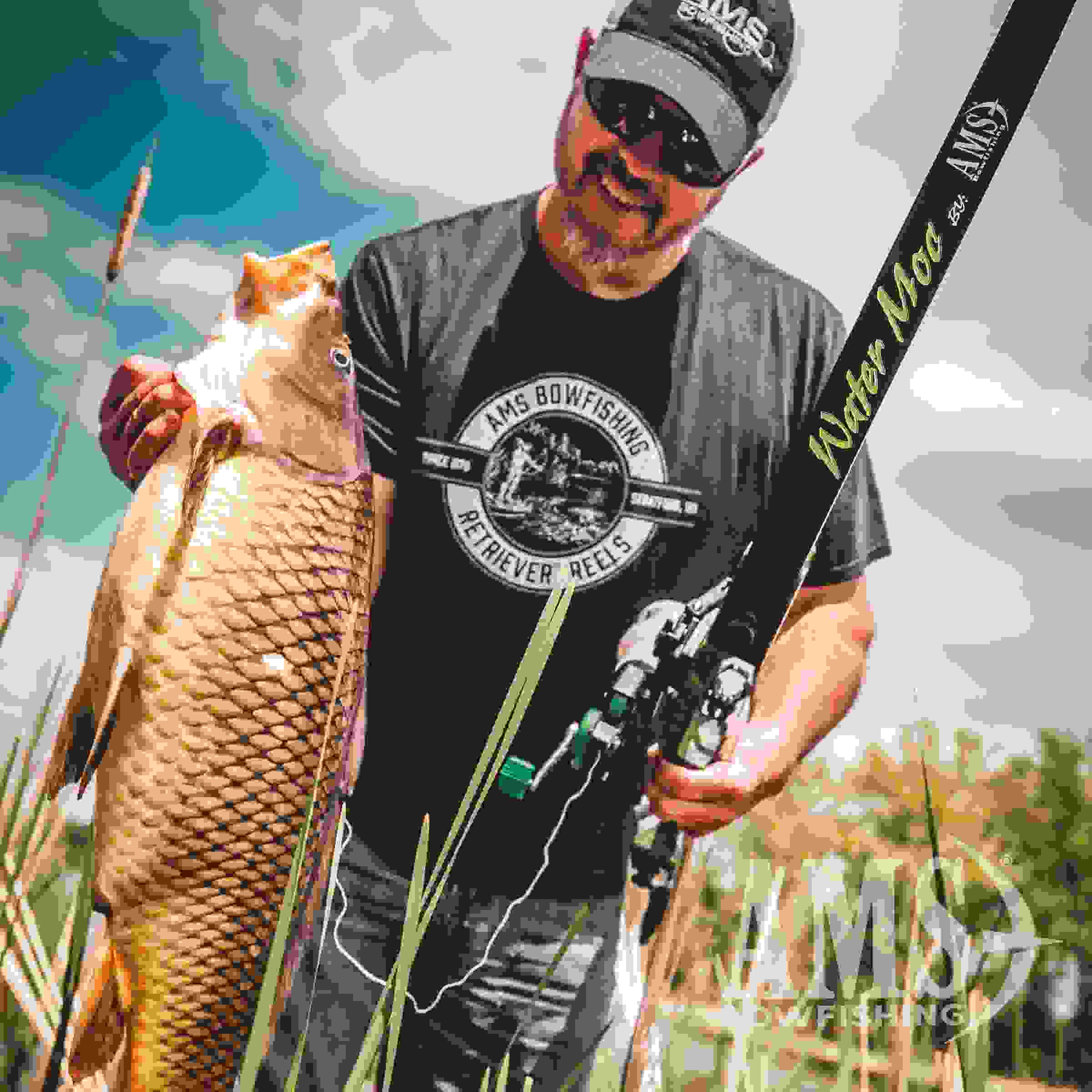 Kit Arc De Pêche AMS Bowfishing Ringo – Main Droite, Blanc, Aluminium, Neuf