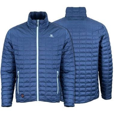Backcountry Heated Jacket Men's -  Fieldsheer Powered by Mobile Warming Heating Technology - Blue Large - 7.4-Volt Battery