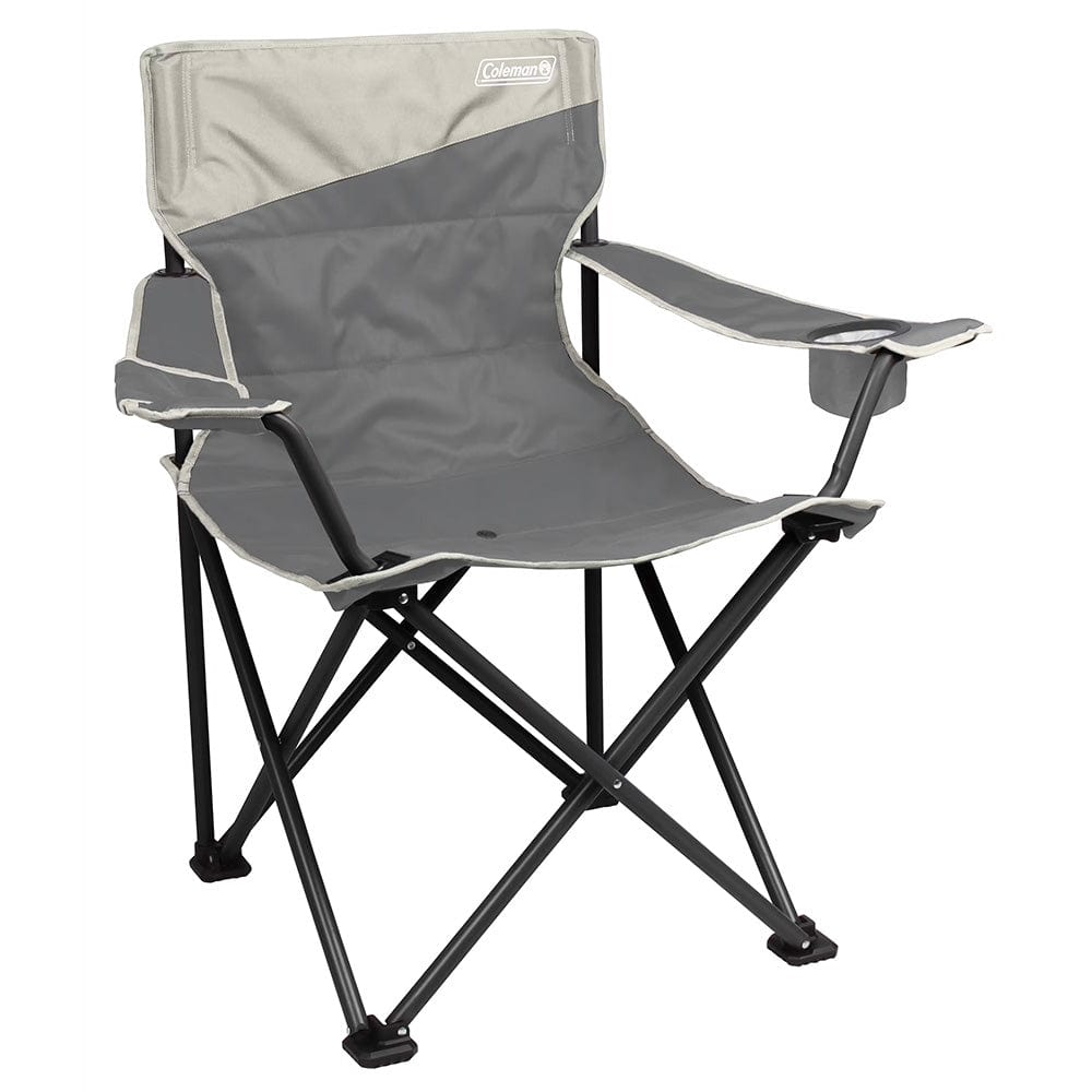 Coleman Big & Tall Quad Camping Chair - Grey - Premium Outdoor from Coleman - Just $64.65! Shop now at Prepared Bee
