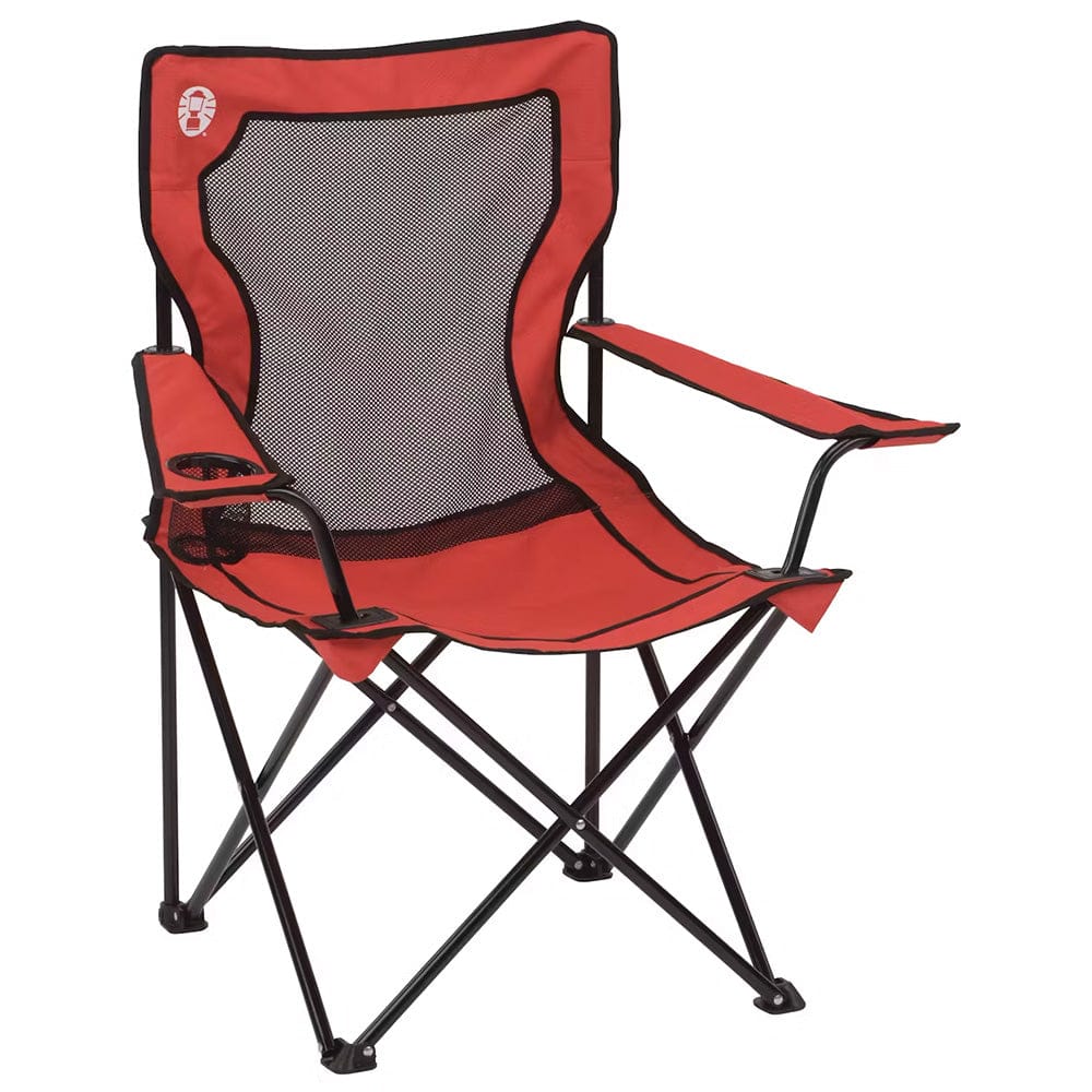 Coleman Broadband™ Mesh Quad Chair - Red - Premium Outdoor from Coleman - Just $34.28! Shop now at Prepared Bee