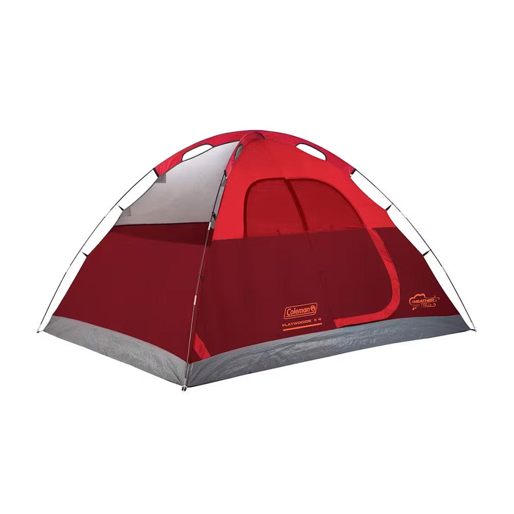 Coleman 4-Person Flatwoods II™ Lightweight Dome Camping Tent - Red - Premium Outdoor from Coleman - Just $82.10! Shop now at Prepared Bee