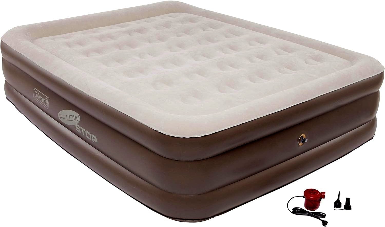 Coleman SupportRest PillowStop Double High Airbed with 120v Pump – Queen Size - For Indoor or Outdoor Use - Premium Sleeping Bags from Coleman - Just $101.99! Shop now at Prepared Bee