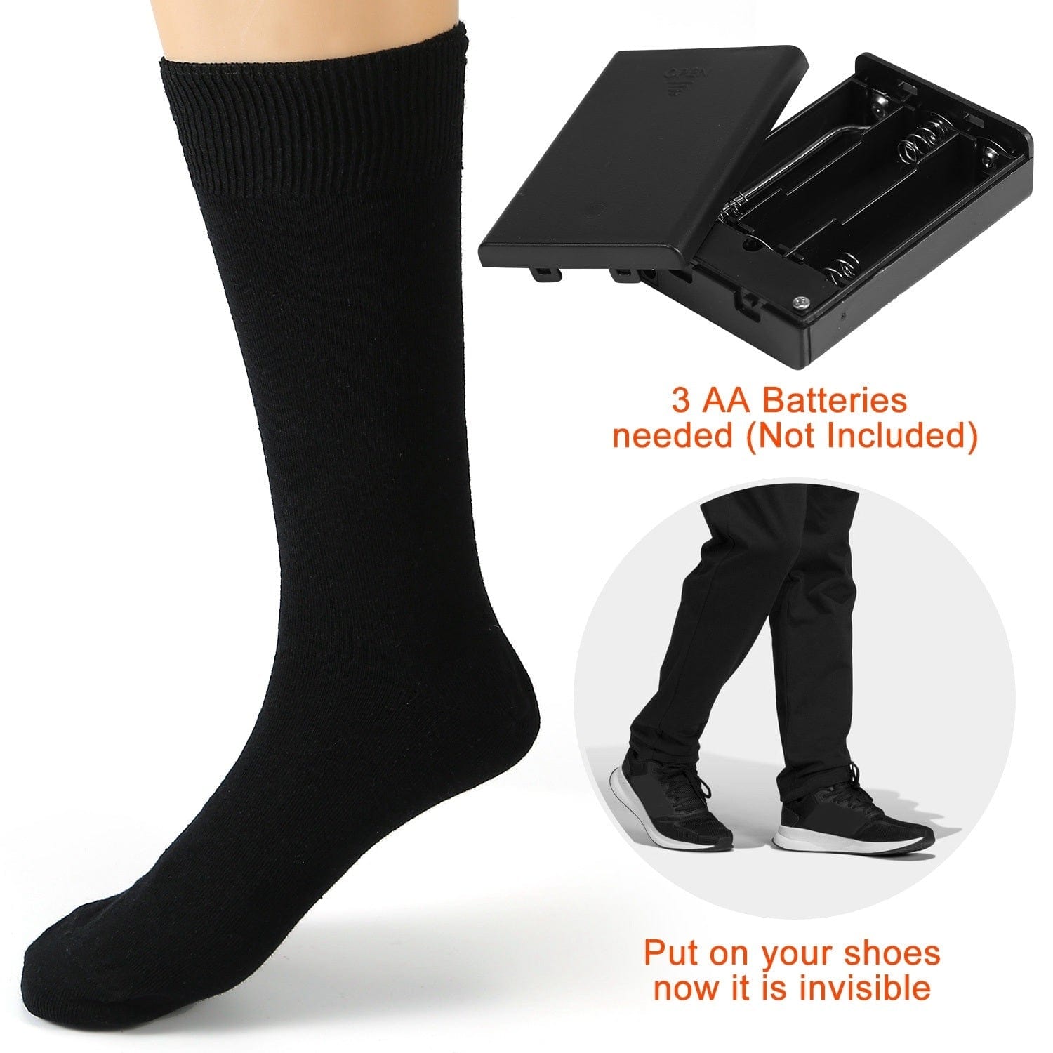 Unisex Electric Heated Socks Winter Warm Thermal Socks - Black - Premium Heated Socks from Prepared Bee - Just $31.31! Shop now at Prepared Bee