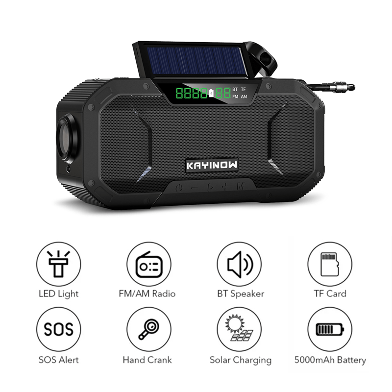 All-Weather Solar Radio and Power Bank with Hand Crank For Emergency, Outdoor, Survival - Premium Tools from Prepared Bee - Just $63.41! Shop now at Prepared Bee