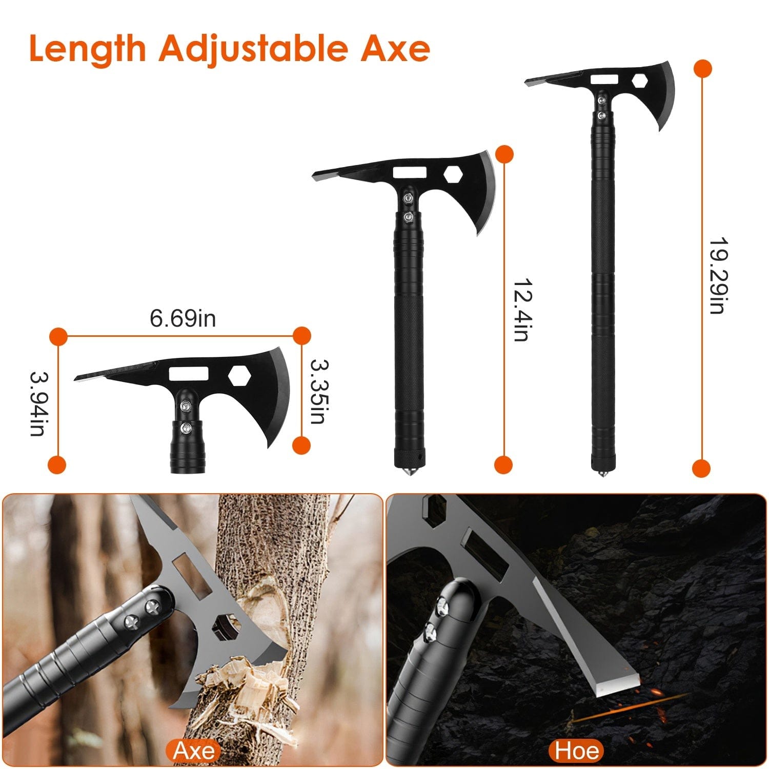 Ultimate Multifunctional Shovel Axe Set for Camping and Survival - Emergency Survival Gear With Extension Handles