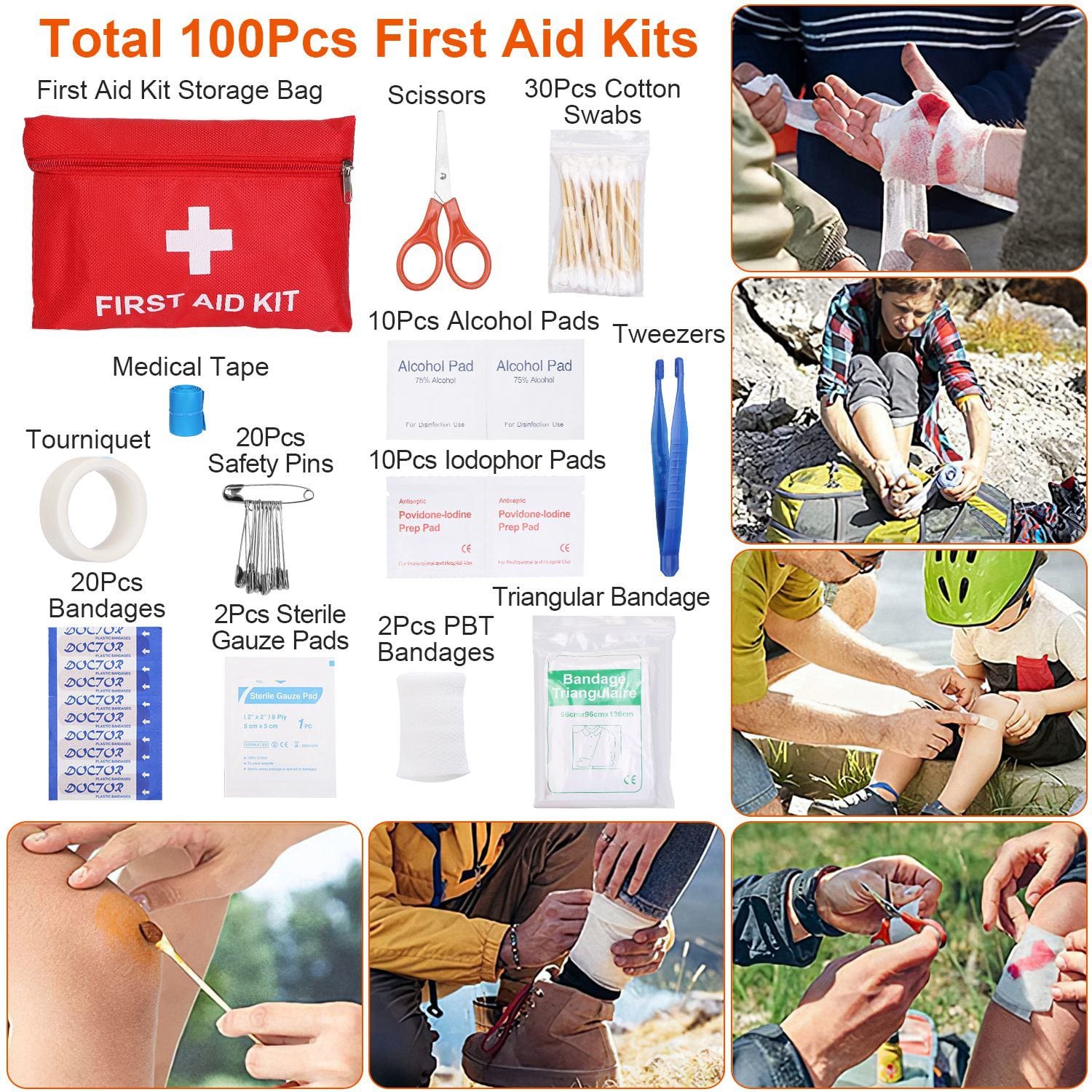 Ultimate Outdoor Survival Kit: 125pcs in One Pack - Emergency Survival Gear Tactical First Aid Kit Supplies For Outdoor Adventure Camping Hiking Hunting