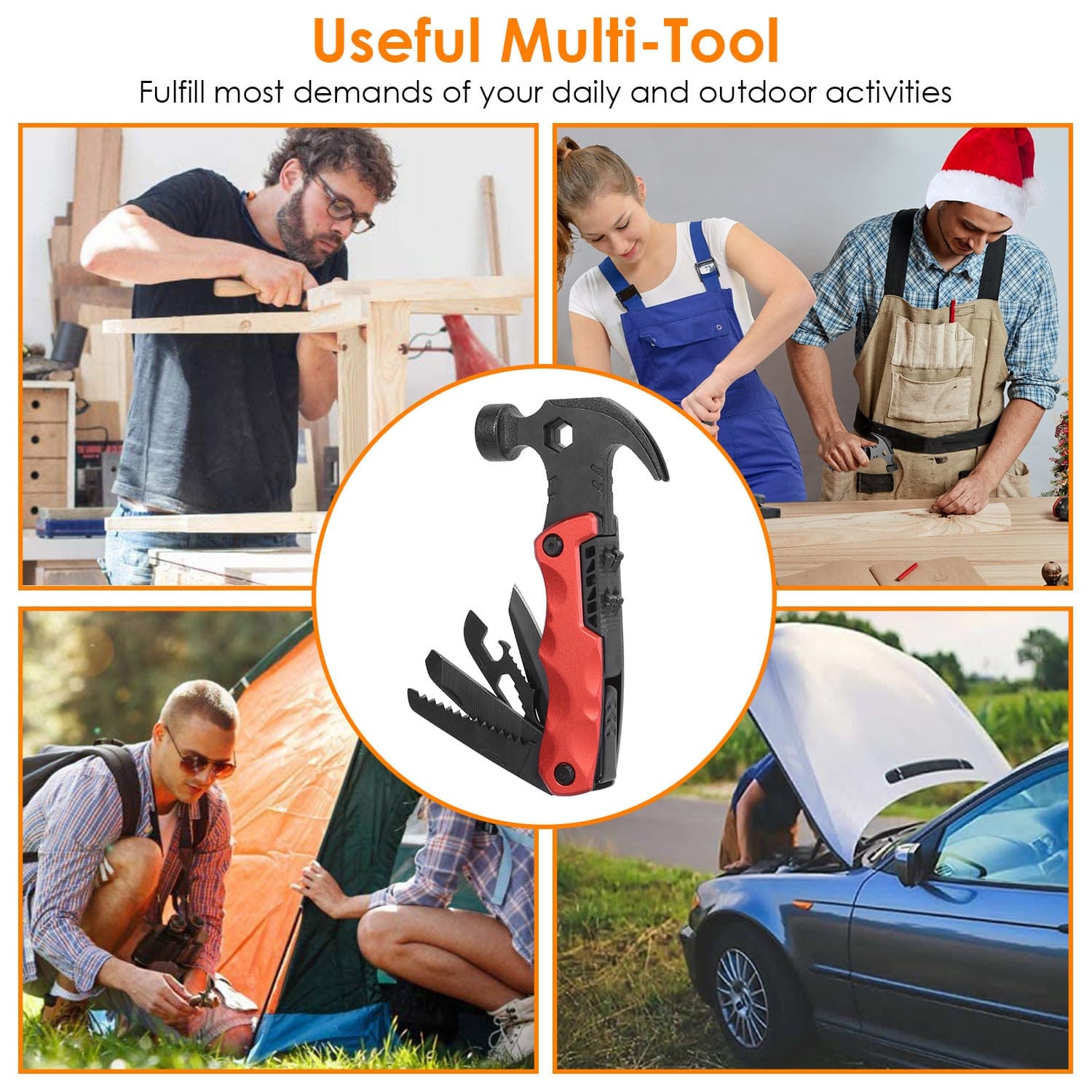 13 In 1 Multi-tool Hammer - Ultimate Outdoor Camping Survival Tools