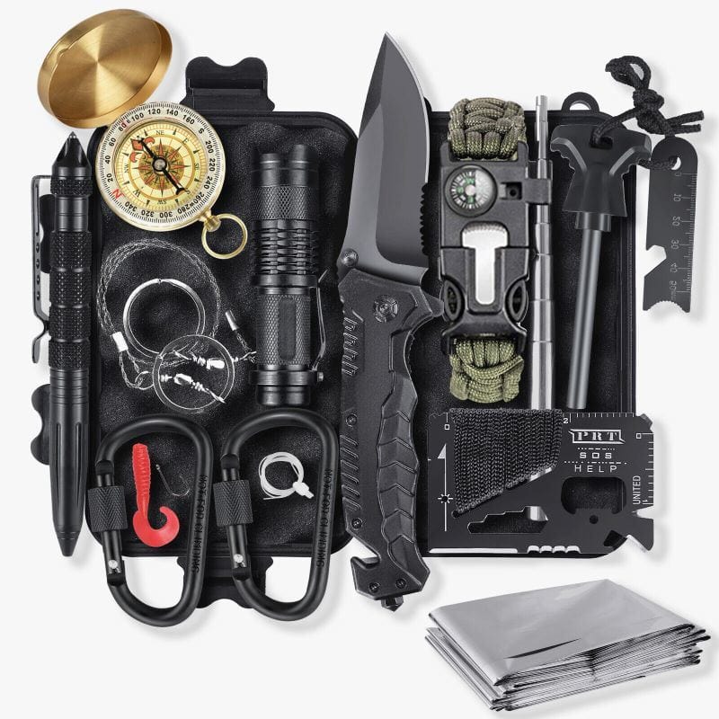 Outdoor Emergency Camping Hiking Survival Gear Tools 14-in-1 Kit