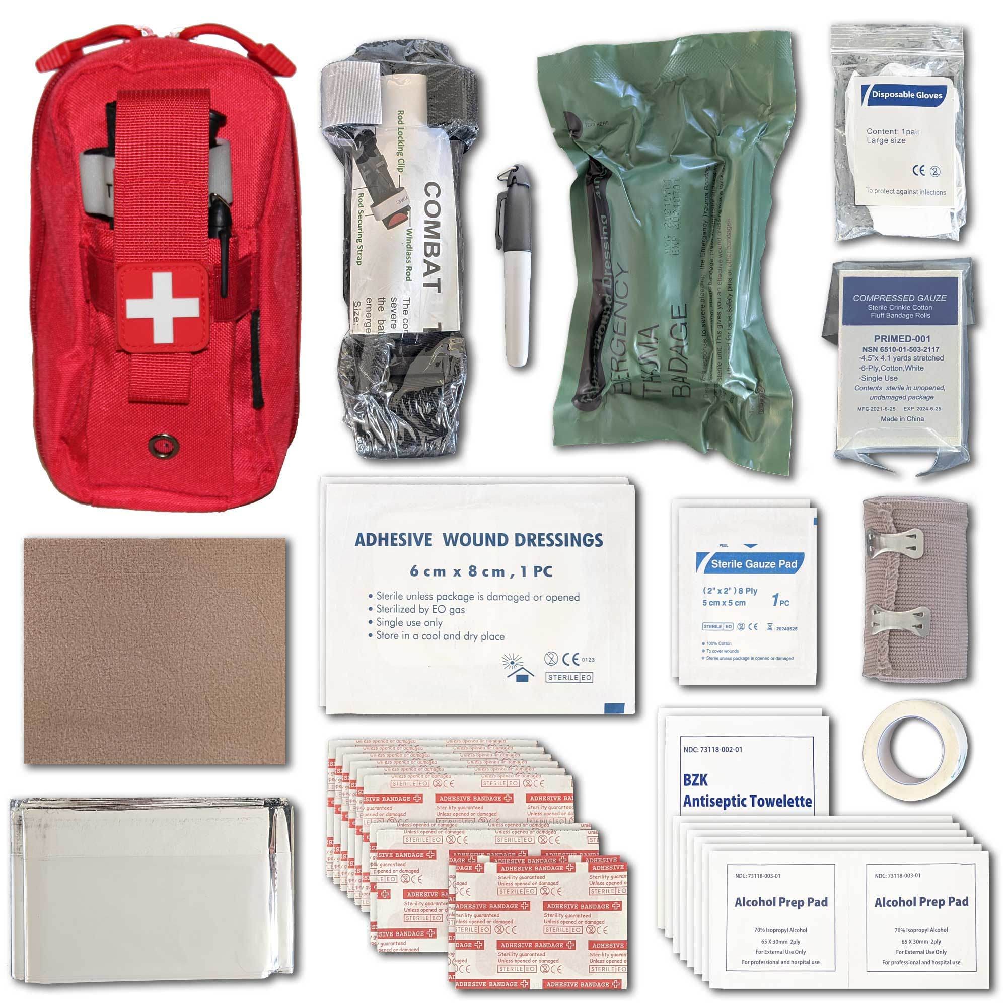 Excursion Field First Aid Kit: 44-Piece Compact IFAK - Compact Personal First Aid Kit