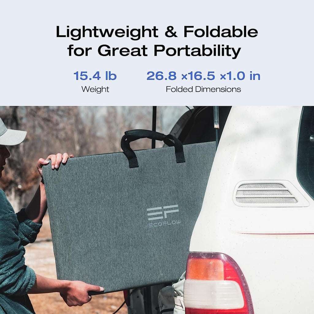 Chainable Generator EcoFlow 160W Portable Solar Panel - Chainable, Foldable Solar Charger ...