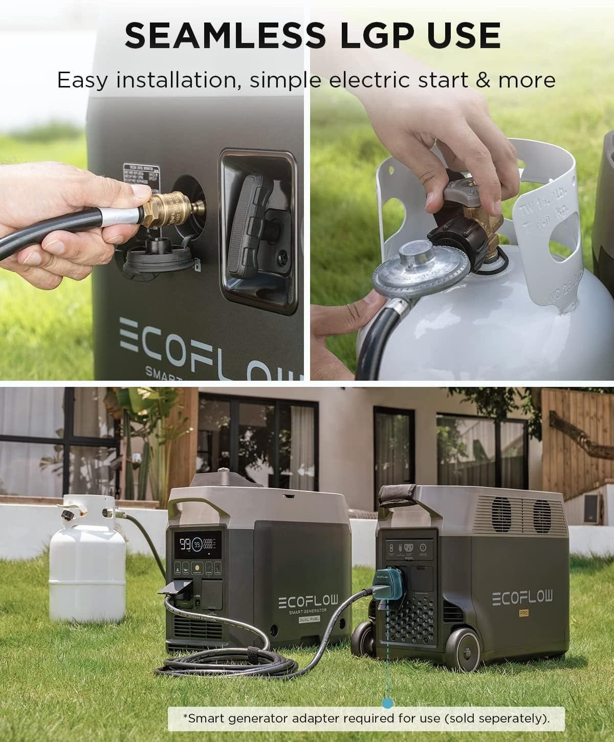 EcoFlow Dual Fuel Portable Smart Generator - 1800W Smart Quiet Power, LPG/Gasoline, Ideal for Home Backup & Outdoor Camping - Premium Portable Solar Power Generators from EcoFLow - Just $1399! Shop now at Prepared Bee