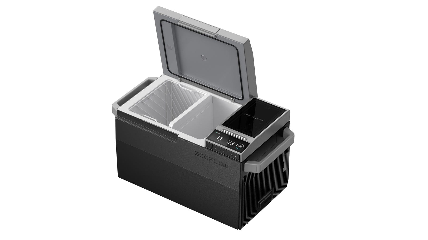 EcoFlow GLACIER Portable Fridge Freezer - Versatile Car Refrigerator and Ice Maker - AC, Battery, and Solar Powered Options for Travel and Camping