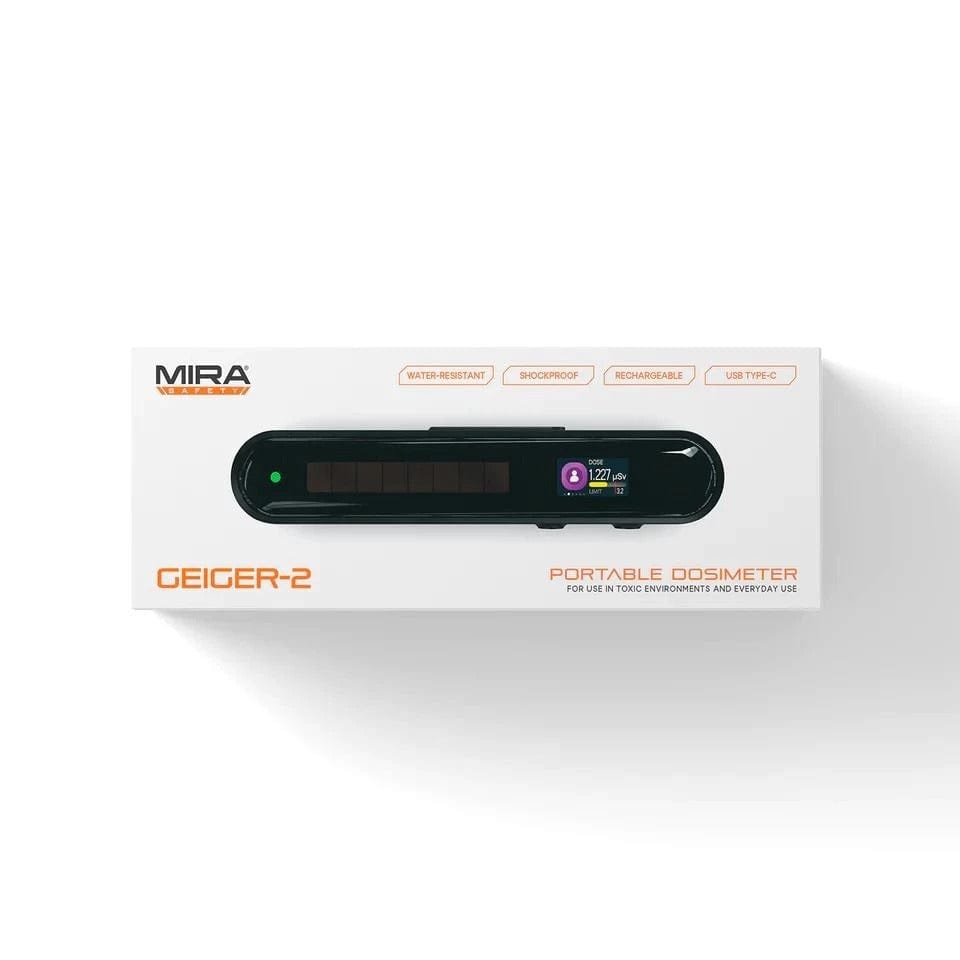 Geiger Counter Monitor Radiation Levels MIRA Safety Geiger2 Porta