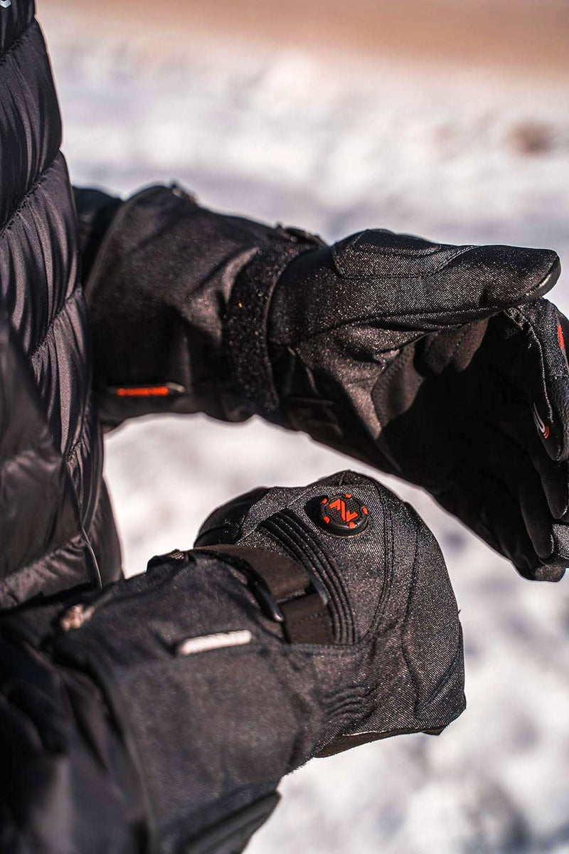 Storm Electric Heated Mitten - Mobile Warming® Technology - Unisex Black - Large - 100% Waterproof Insulated