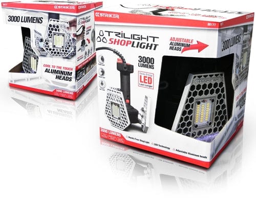 Striker Trilight Shop Light - 3000 Lumens W/adjustable Head< - Premium Lights from Striker - Just $129.99! Shop now at Prepared Bee
