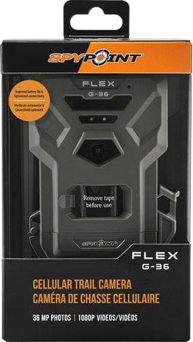 Spypoint Trail Cam Flex G-36 - 36mp Black Video Transmit