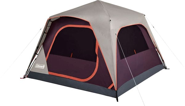 Coleman Skylodge Tent 4 - Person Instant Cabin Blkberry - Sets up in a minute - Fits a queen-size air bed