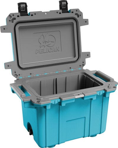 Pelican 50 Quart Elite Cooler - Ultra-Durable, Extreme Ice Retention, Lifetime Guarantee, Made in USA with Integrated Cup Holders & Bottle Opener - Blue/gray - Premium Coolers from Pelican - Just $299.95! Shop now at Prepared Bee