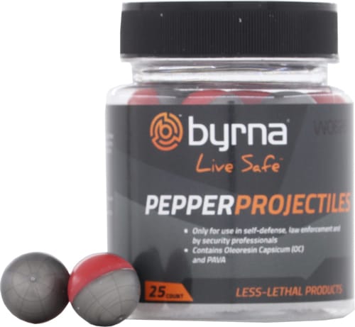 Byrna Pepper Projectiles - 25 Count Tub .68 Cal - Premium Pepper Spray from Byrna Technologies - Just $99.99! Shop now at Prepared Bee