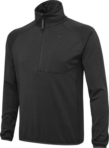 Beretta Ls Ceramic Face Fleece - 1/4 Zip Large Ebony - Men's hunting thermal Ceramic Face fleece